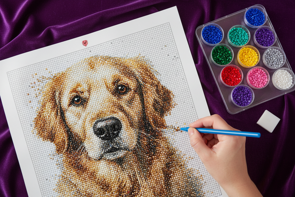 The art doesn’t have to be purple just a purple background 